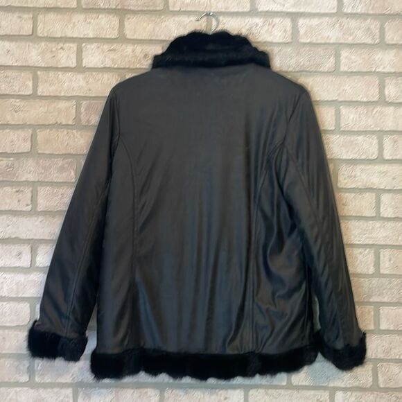 Mackintosh reversible black Faux Fur coat size S - Picture 11 of 11